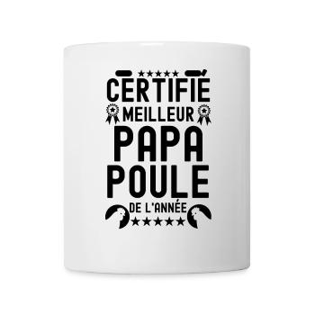 Meilleur papa poule de l année - Mug blanc - blanc - Devant