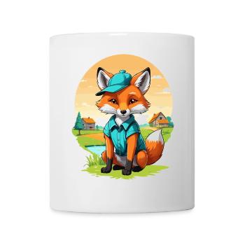 Fuchs mit Mütze - Tasse - Weiß - Vorne