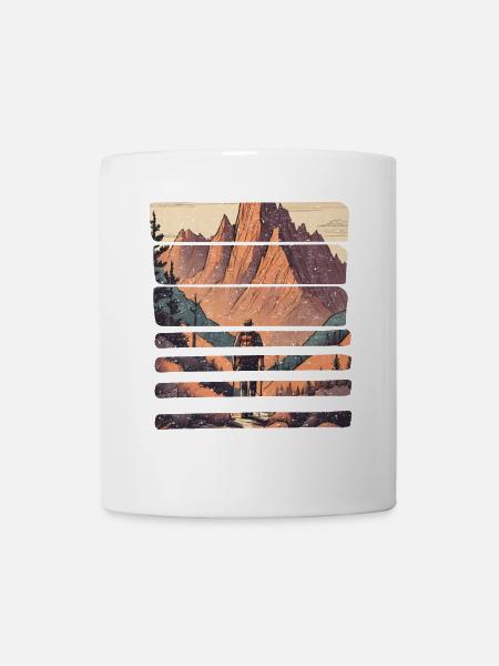 Randonnée montagnes - Mug blanc - blanc