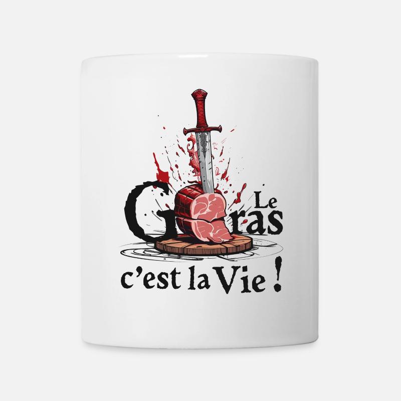 Le gras cest la vie ! légende de Camelot - Mug blanc - blanc