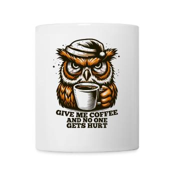 Owl Coffee Tired Gift - Mug - white - Front
