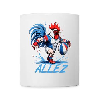 RUGBY FRANCE, sport aux couleurs bleu blanc rouge - Mug blanc - blanc - Devant