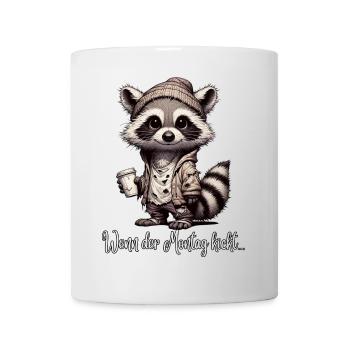 Montagsbär - Tasse - Weiß - Vorne