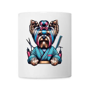 Coiffeur Yorkshire Terrier - Mug blanc - blanc - Devant