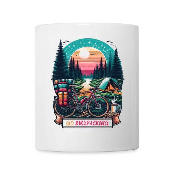 Sunset Bikepacking Forest Escape - Mug - white - Front