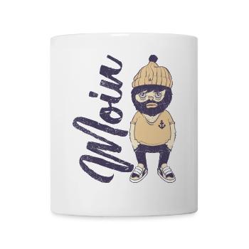 Moin Seemann Kapitän Bremen Hamburg Humor - Tasse - Weiß - Vorne