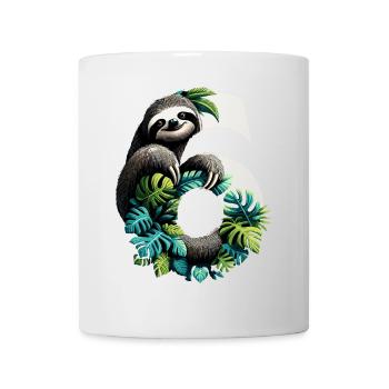 6 ans paresseux 6e cadeau d’anniversaire - Mug blanc - blanc - Devant