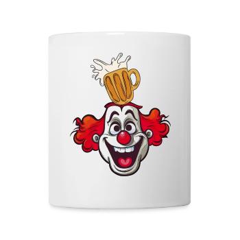 Clown with Beer Glass Splash Carnival Costume - Mug - white - Front