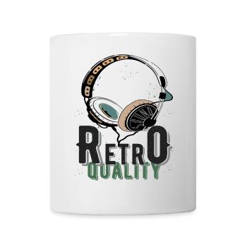 Casque Musique Rétro - Mug blanc - blanc - Devant
