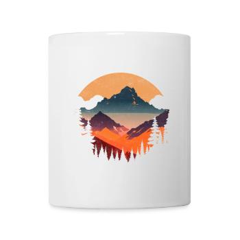 Alpine sunset in silhouette - Mug - white - Front