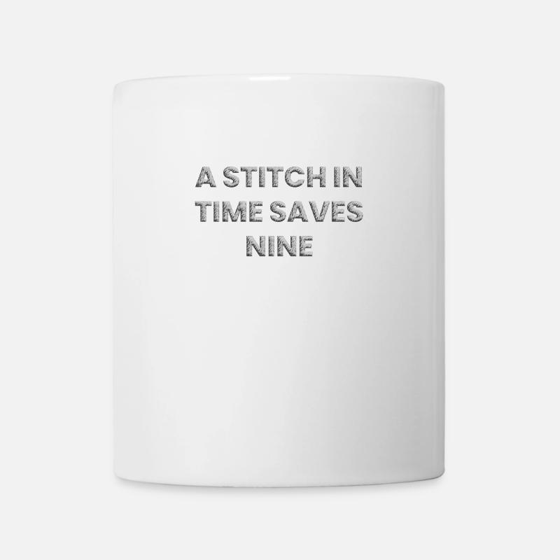 Un point à temps en sauve neuf - Mug blanc - blanc