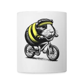 Cycling guinea pig - Mug - white - Front