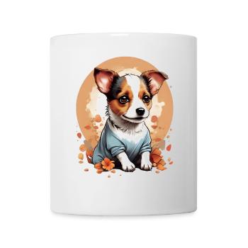 Niedlicher kleiner Jack Russell Welpe - Tasse - Weiß - Vorne