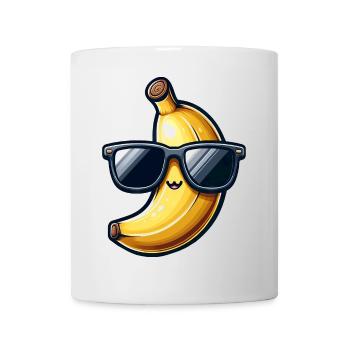Cool banana with sunglasses design - Mug - white - Front