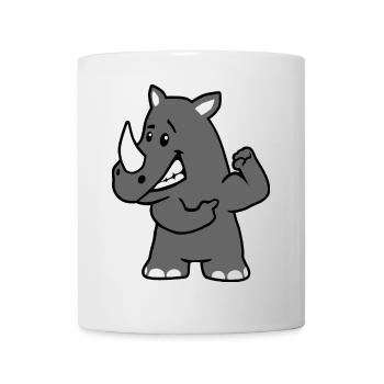 Kräftiges Nashorn - Tasse - Weiß - Vorne