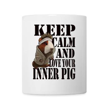 Keep Calm and Love Your Inner Pig - Tasse - Weiß - Vorne