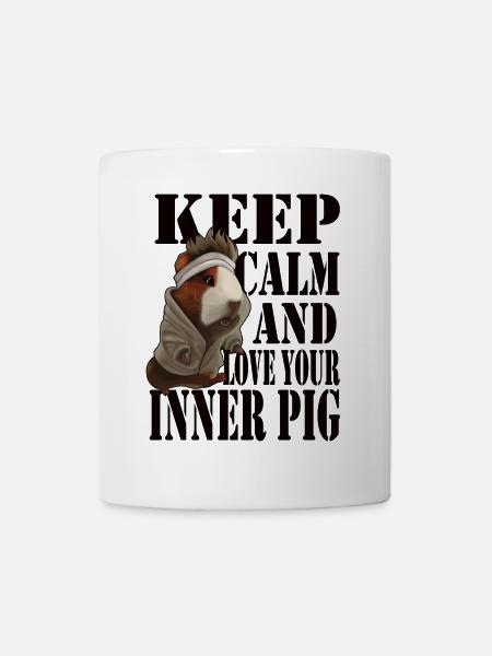 Keep Calm and Love Your Inner Pig - Tasse - Weiß