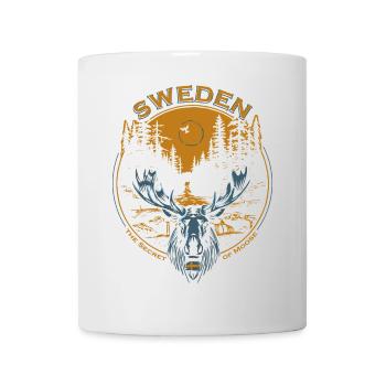 Sweden - Moose - Nature - Tasse - Weiß - Vorne