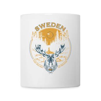 Sweden - Moose - Nature - Tasse - Weiß - Vorne