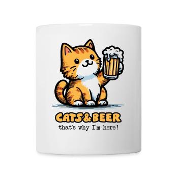 Katzen und Bier 2 - Tasse - Weiß - Vorne