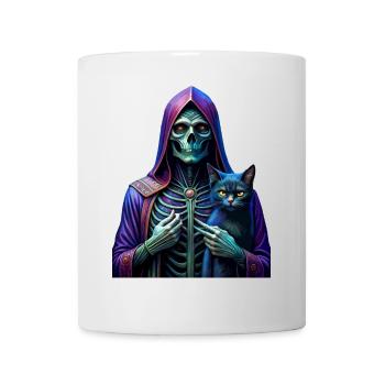 Death with a cat in his hands - Mug - white - Front