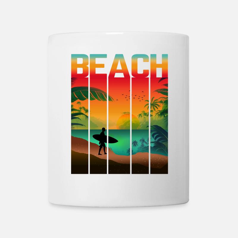 PLAGE ÎLE TROPICALE - Mug blanc - blanc