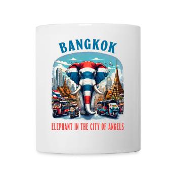 Bangkok Thaïlande Drapeaux d'éléphants Ville - Mug blanc - blanc - Devant