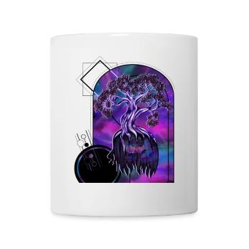 Spiritueller Baum – Geometrische Kunst - Tasse - Weiß - Vorne