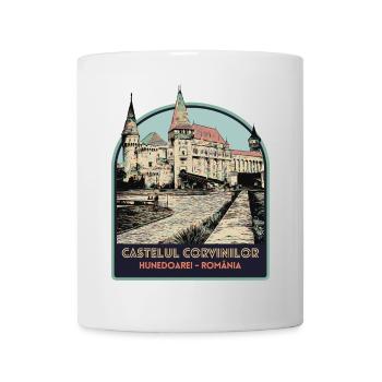 Château des Corvins, Hunedoara, Roumanie - Mug blanc - blanc - Devant