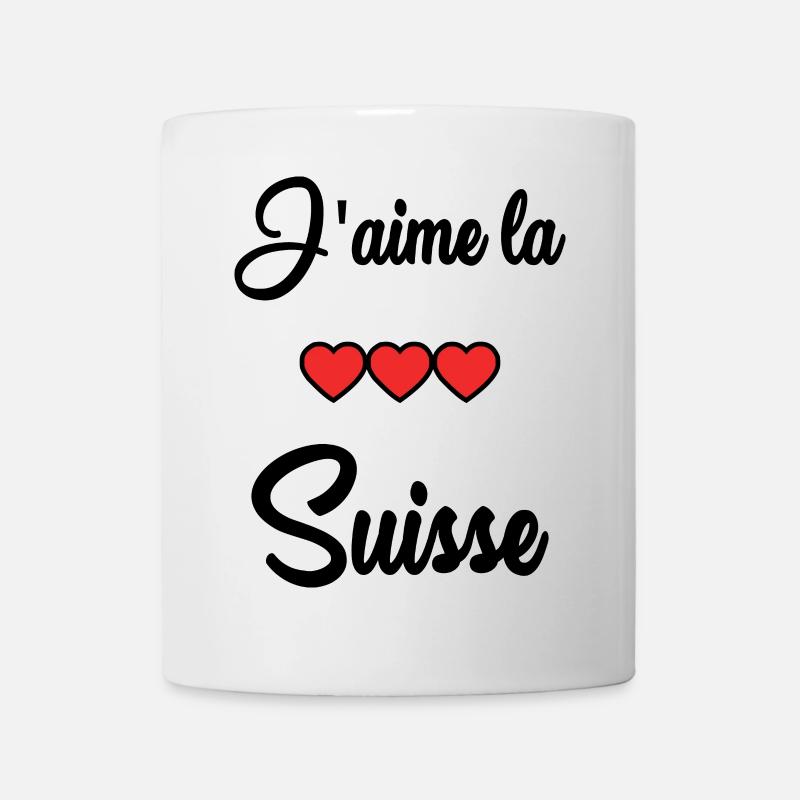 SUISSE. HUMOUR. PAYS. DRAPEAU - Mug blanc - blanc