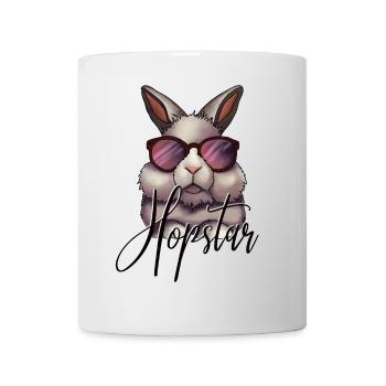 Hopstar – Lapin cool avec des lunettes de soleil - Mug blanc - blanc - Devant