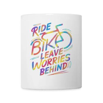 Vibrant Rainbow Bicycle Ride Design - Mug - white - Front