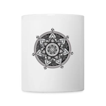 Mandala Mantra namaste spirituell om meditation - Tasse - Weiß - Vorne