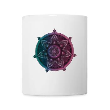 Mandala Symbolischer Kompass – Ornament Illustrati - Tasse - Weiß - Vorne