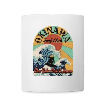 Okinawa Surf Club (en détresse) - Mug blanc - blanc - Devant