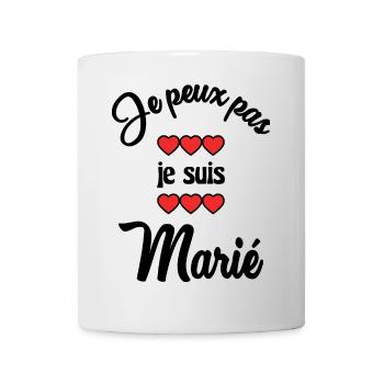 JE PEUX PAS. MARIE. FUTUR MARIE. EVJF. TEAM. TEAM - Mug blanc - blanc - Devant