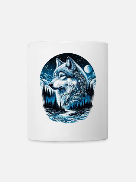 Wolf - Tasse - Weiß