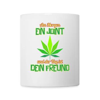 Joint am Morgen - Tasse - Weiß - Vorne