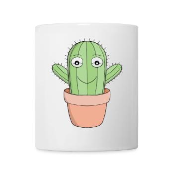 A cute smiling cactus - Mug - white - Front