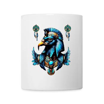 Horus, le dieu faucon égyptien. - Mug blanc - blanc - Devant