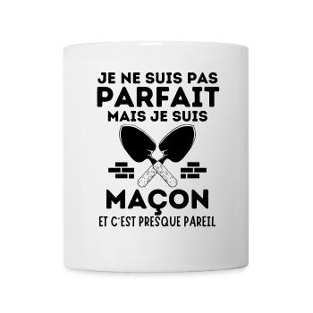 Maçon maçonnerie - Mug blanc - blanc - Devant