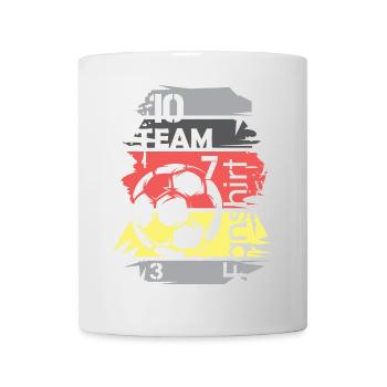 Football Germany Fan Shirt Collage Ball Logo - Mug - white - Front