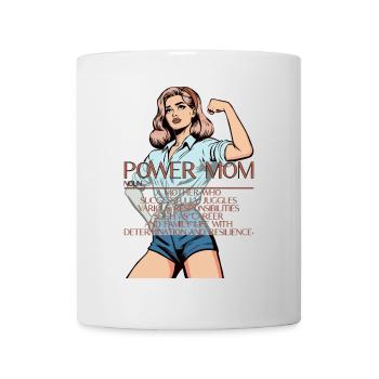 Power Mom – Strong Mom Illustration - Mug - white - Front