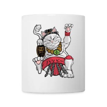 Maneki-neko Sumo - Tasse - Weiß - Vorne