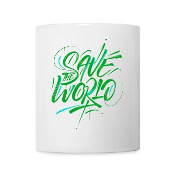 Save the World Graffiti Aktivismus - Tasse - Weiß - Vorne