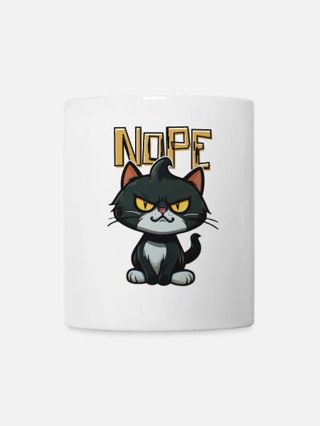 Angry Kitten says NOPE - Tasse - Weiß