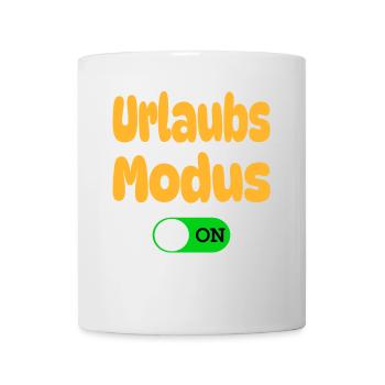Urlaubsmodus An Lustiges Ferien Schalter T-Shirt - Tasse - Weiß - Vorne