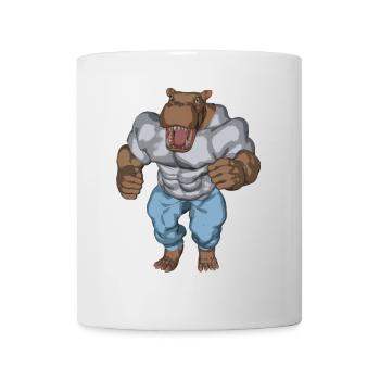 An anthropomophic hippopotamus - Mug - white - Front