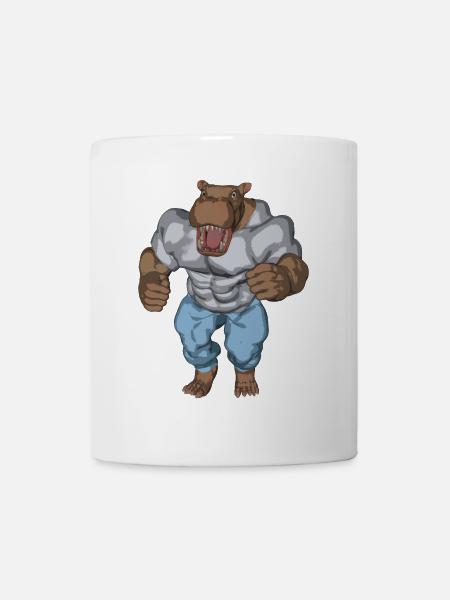 Un hippopotame anthropophé - Mug blanc - blanc