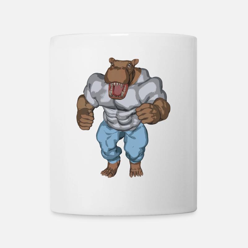 Un hippopotame anthropophé - Mug blanc - blanc